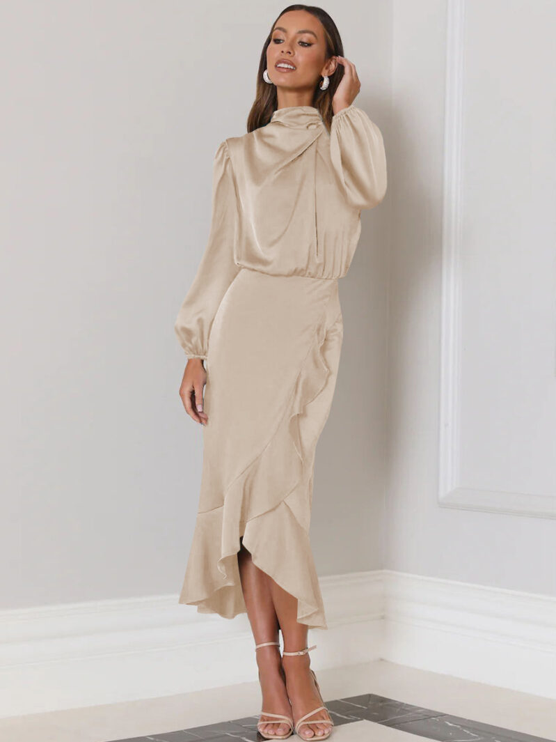 Satin Fishtail Dress